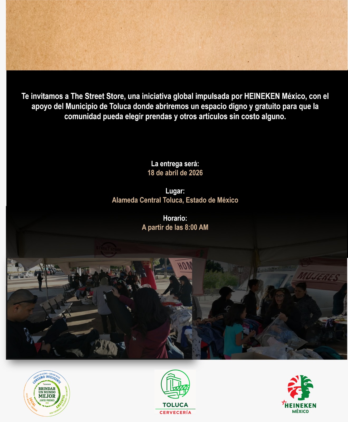 Heineken México y el Ayuntamiento de Toluca promueven “The Street Store”, una Iniciativa de Apoyo Comunitario