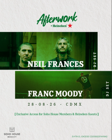 Afterwork by Heineken Vol. 2: Franc Moody & Neil Frances en un show especial